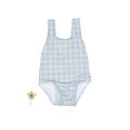 The Printed Swimsuit - Blue Grid