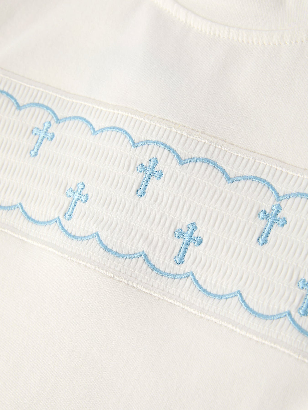 Blue Smocked Church Christ Bishop Christening Toddler Boys'Set