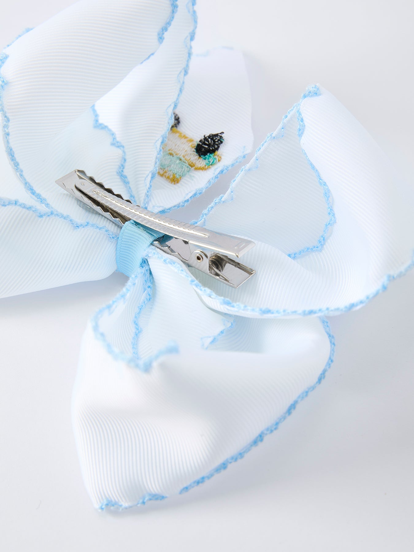 Back-to-school Truck Applique Girls Hairbow 4 Inches/6.25 inches