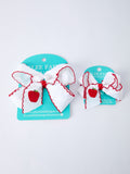Back-to-school Apple Applique Girls Hairbow 4 Inches/6.25 inches