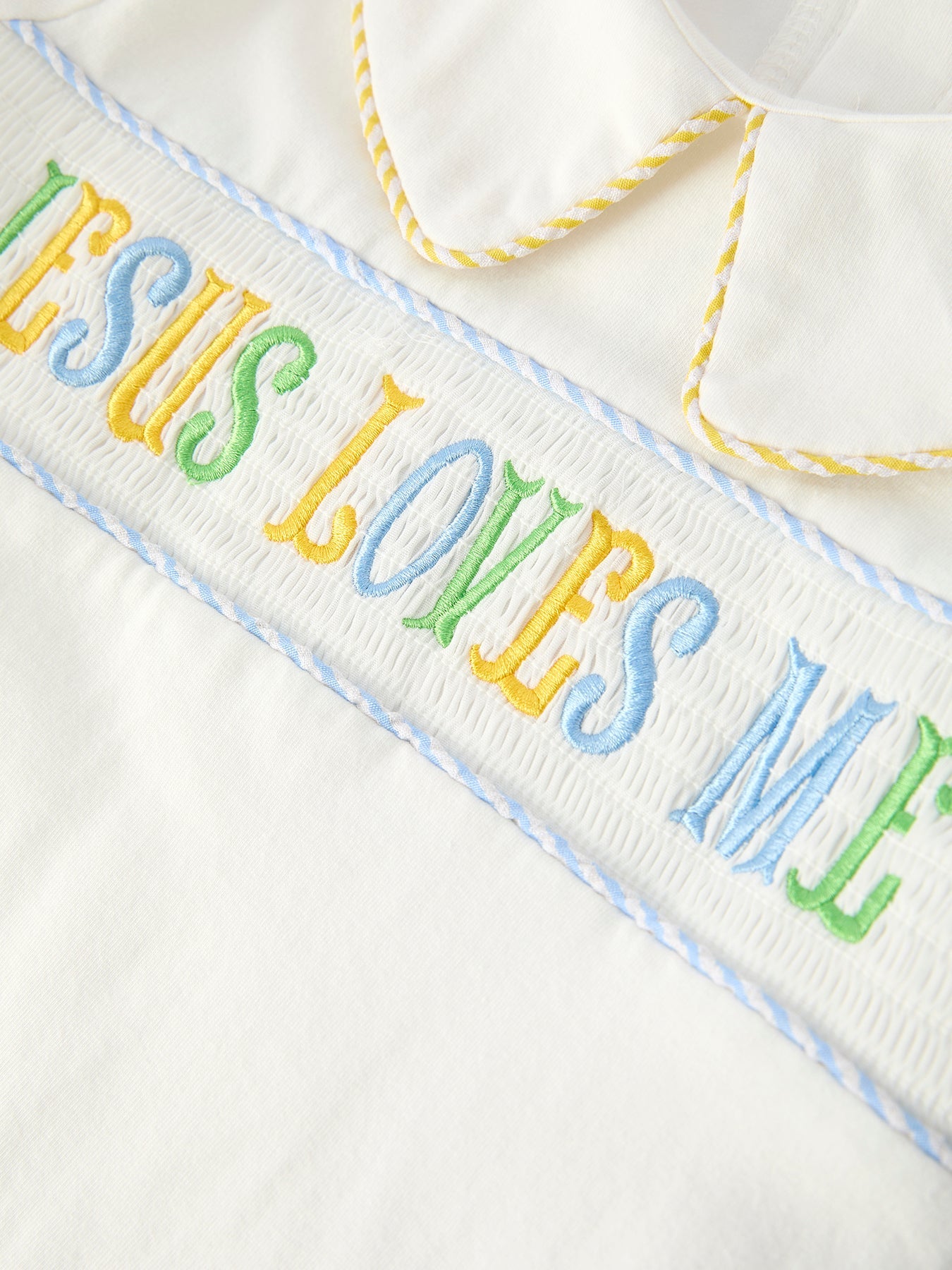 "Jesus Loves Me "Embroidered Toddler Boys' Set