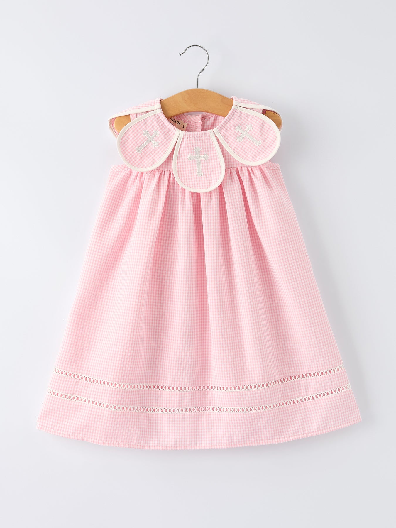 Pink Smocked Church Christ Bishop Christening Girls Dress