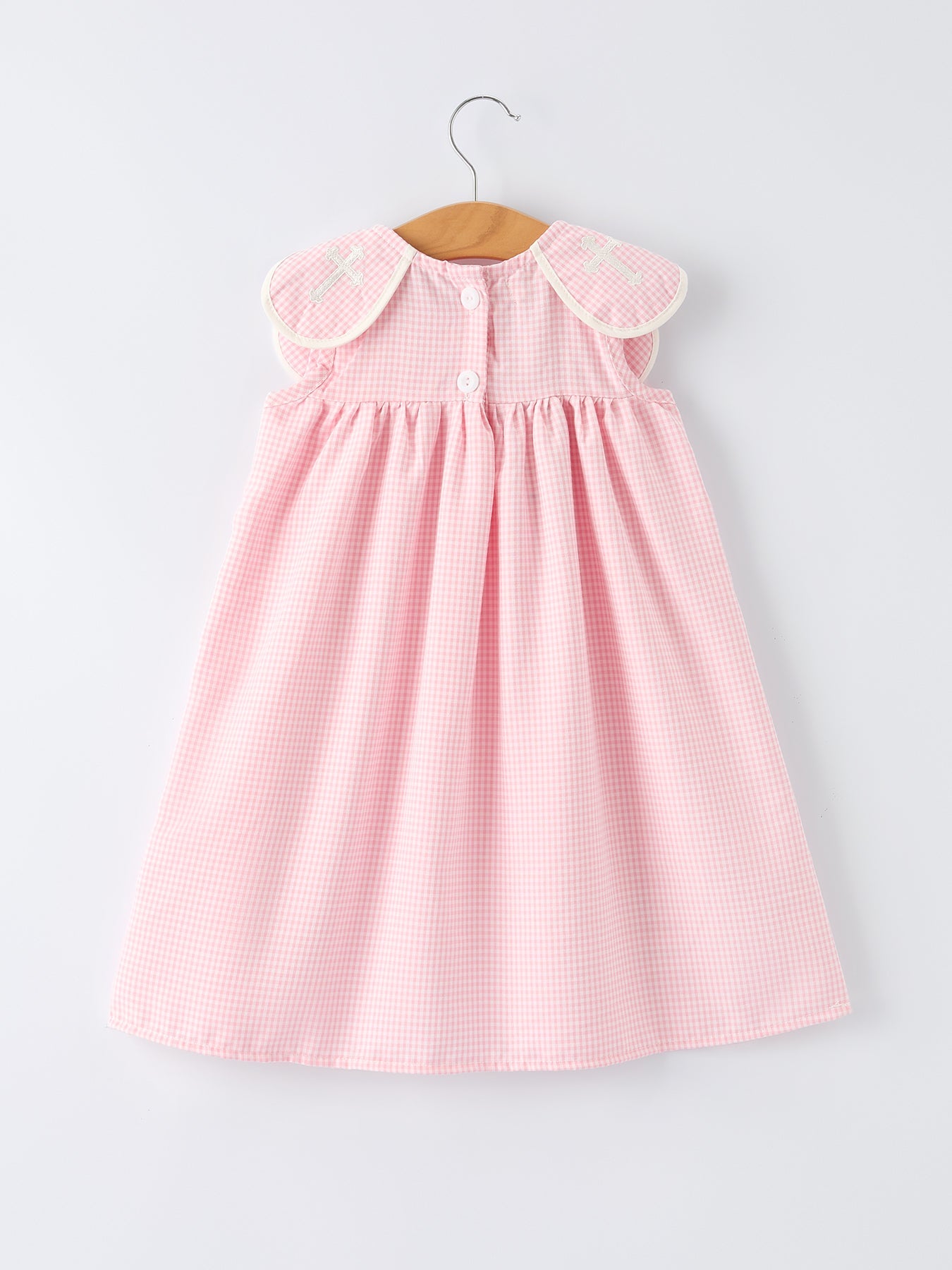 Pink Smocked Church Christ Bishop Christening Girls Dress