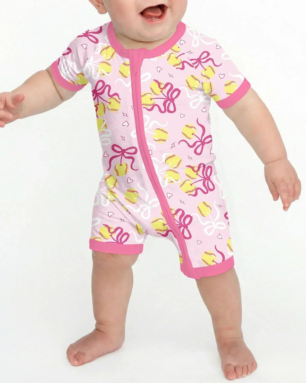 Softball Cherry Bamboo Shorty Zippy