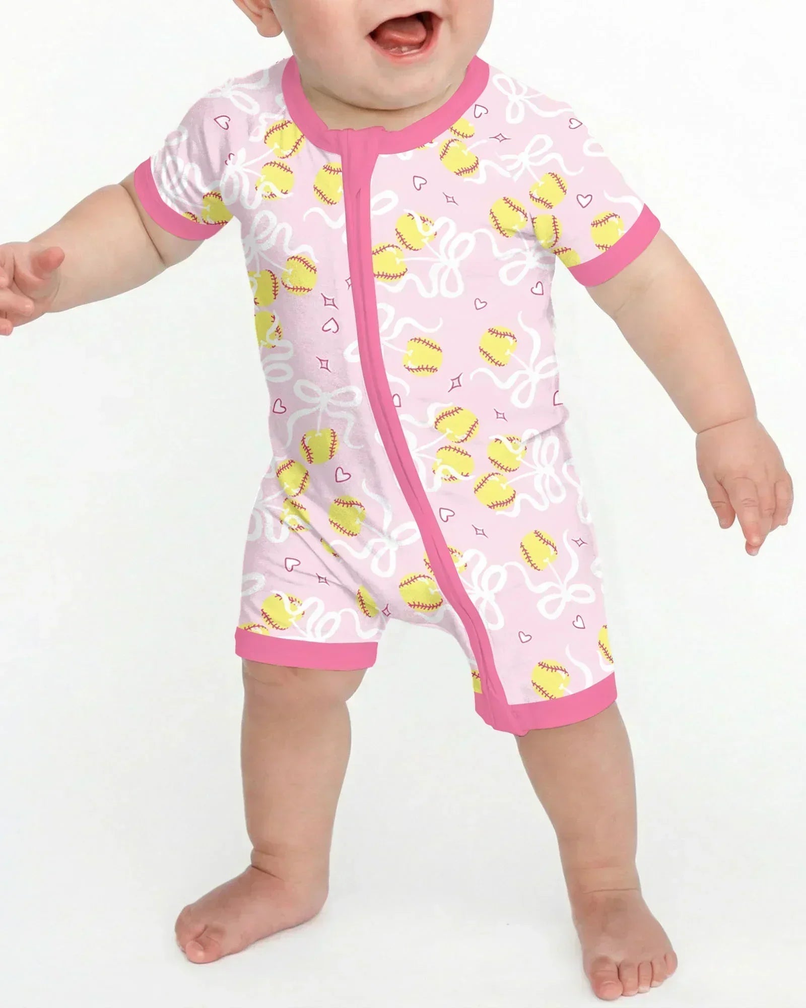 Softball Cherry Bamboo Shorty Zippy