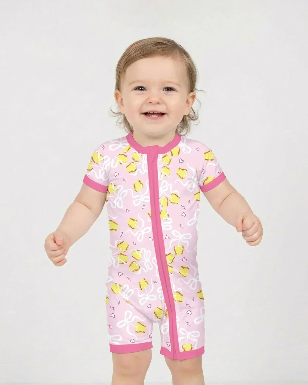 Softball Cherry Bamboo Shorty Zippy