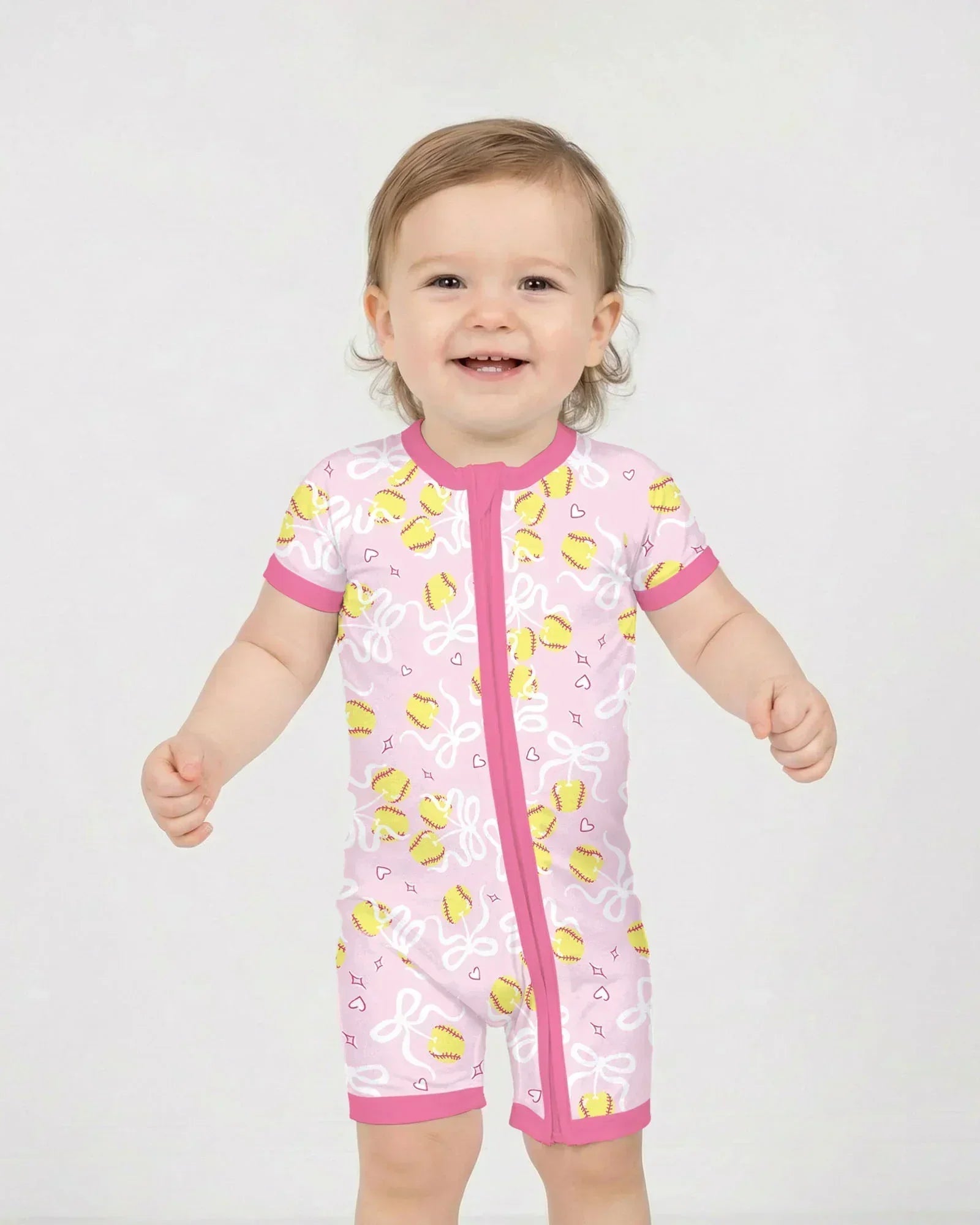Softball Cherry Bamboo Shorty Zippy
