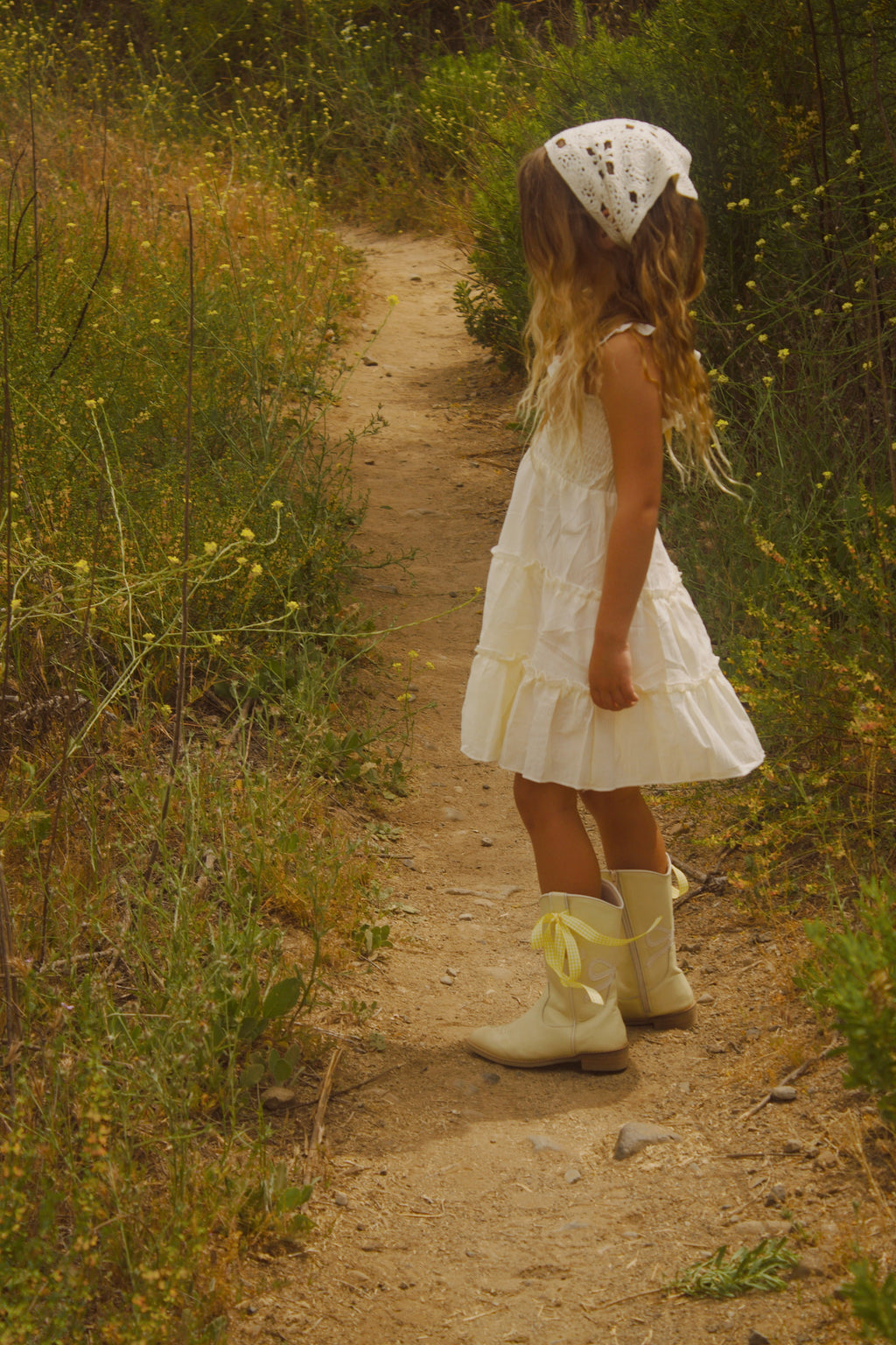 Chasing Daisies Butter Yellow Toddler Cowgirl Boots