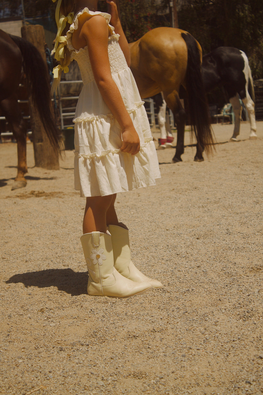 Chasing Daisies Butter Yellow Toddler Cowgirl Boots