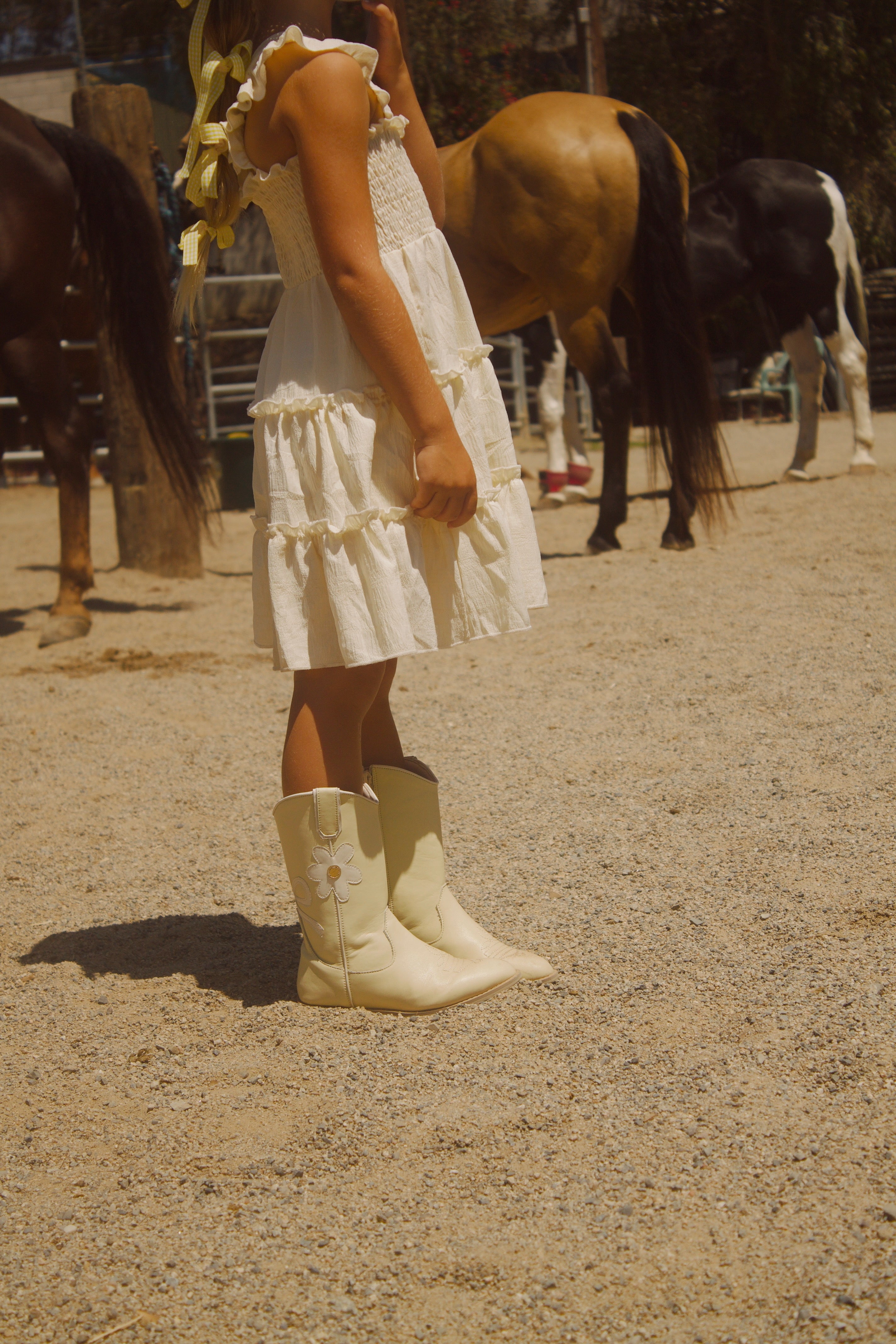 Chasing Daisies Butter Yellow Toddler Cowgirl Boots