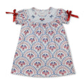 Flag Bow Embroidered 4th of July Dress