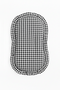 Black Gingham Ruffle Baby Lounger Cover