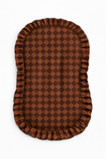 Brown Mocha Diamond Ruffle Baby Lounger Cover
