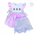 Pink French Knot Short Set