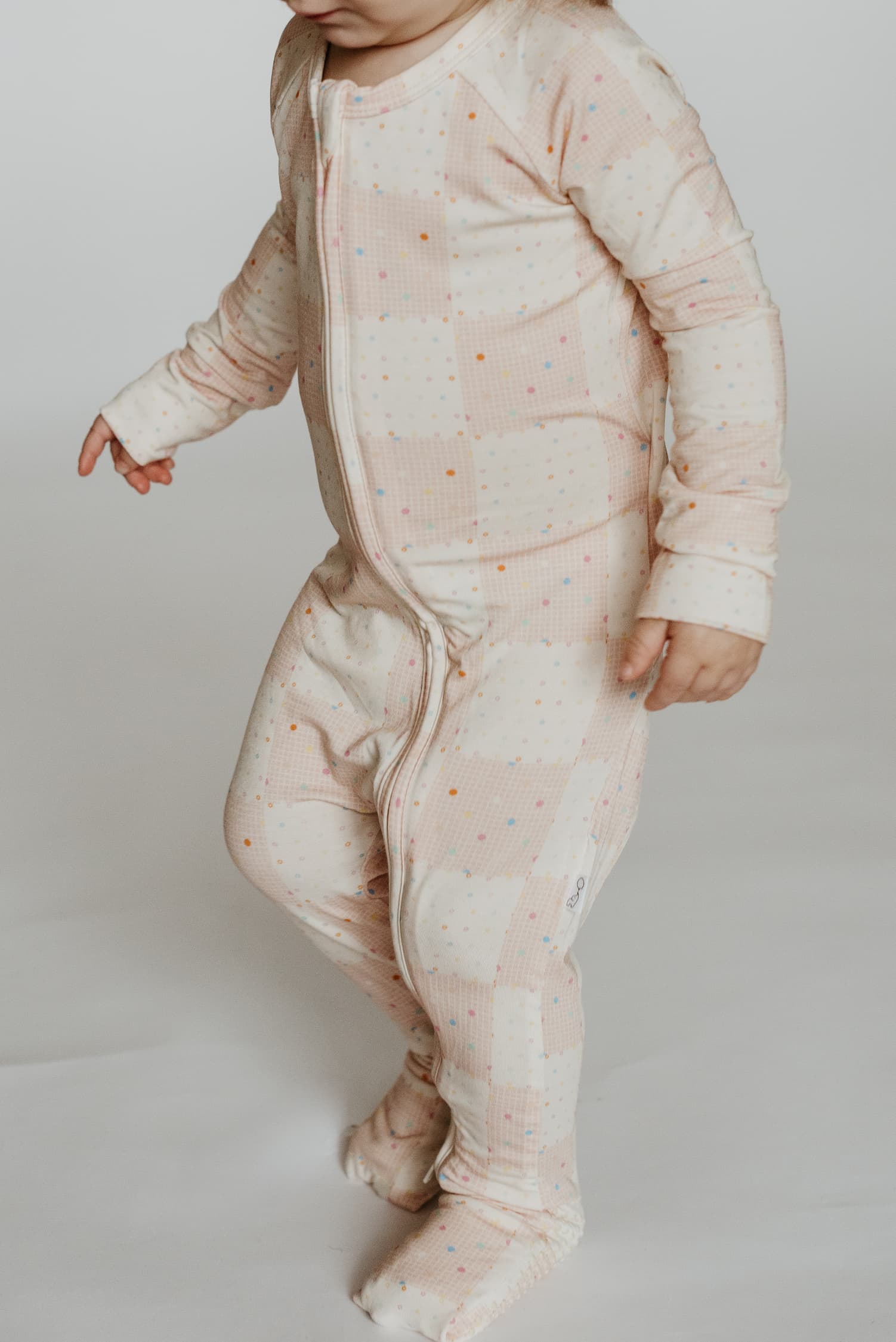 Peek-a-Boo Baby Sleeper Evergreen Checks