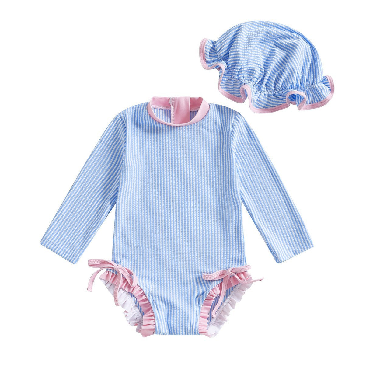Girls Stripe Swimsuit - More Colors Available