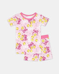 Softball Cherry Bamboo Two Piece Short Sleeve Shorts Pajama Set