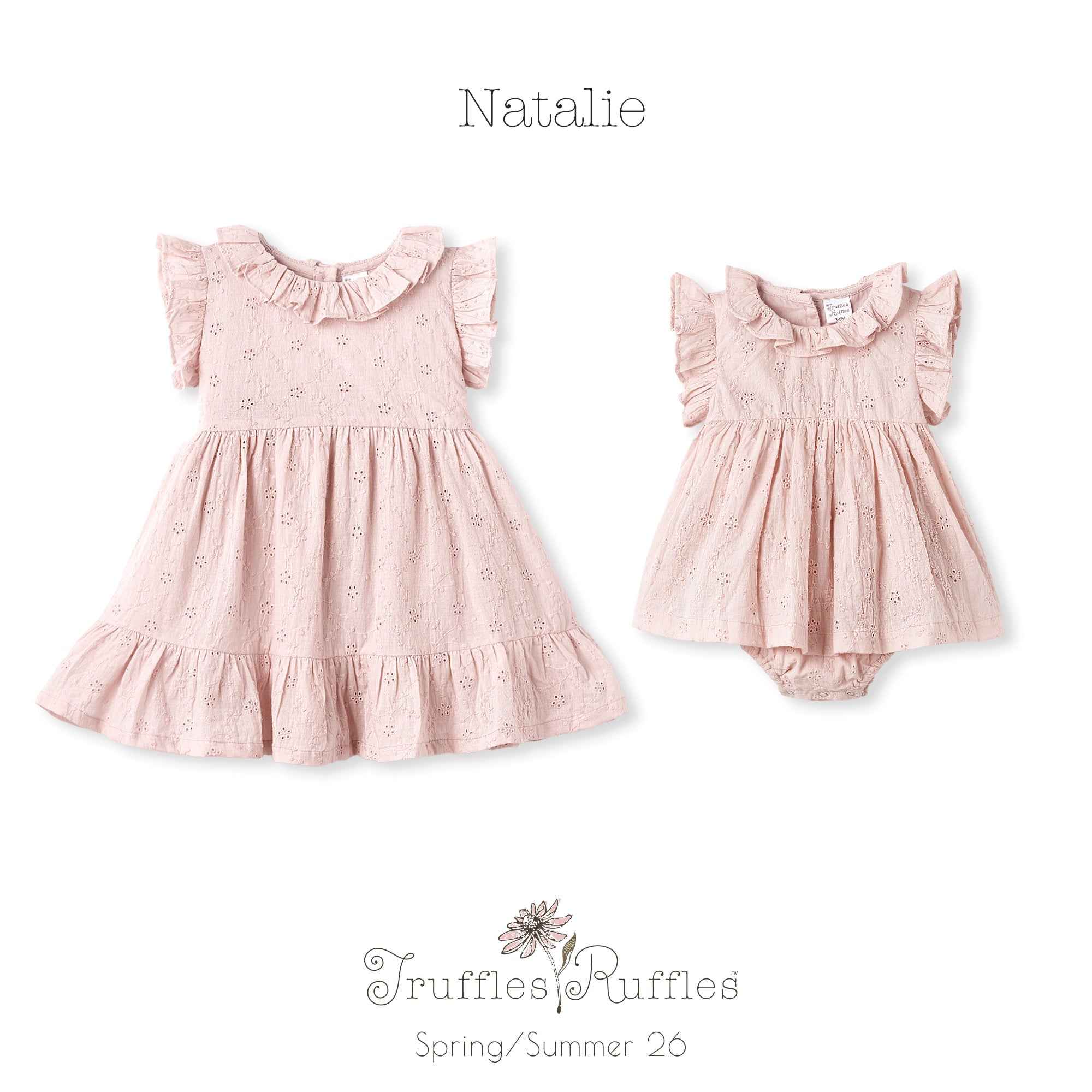 Eyelet Skirted Baby Bodysuit – Cotton for Special Occasions
