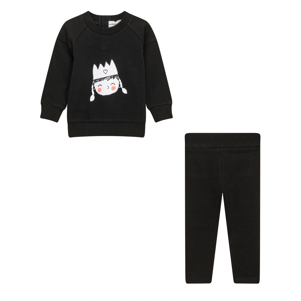 Crown Print 2Pc Set