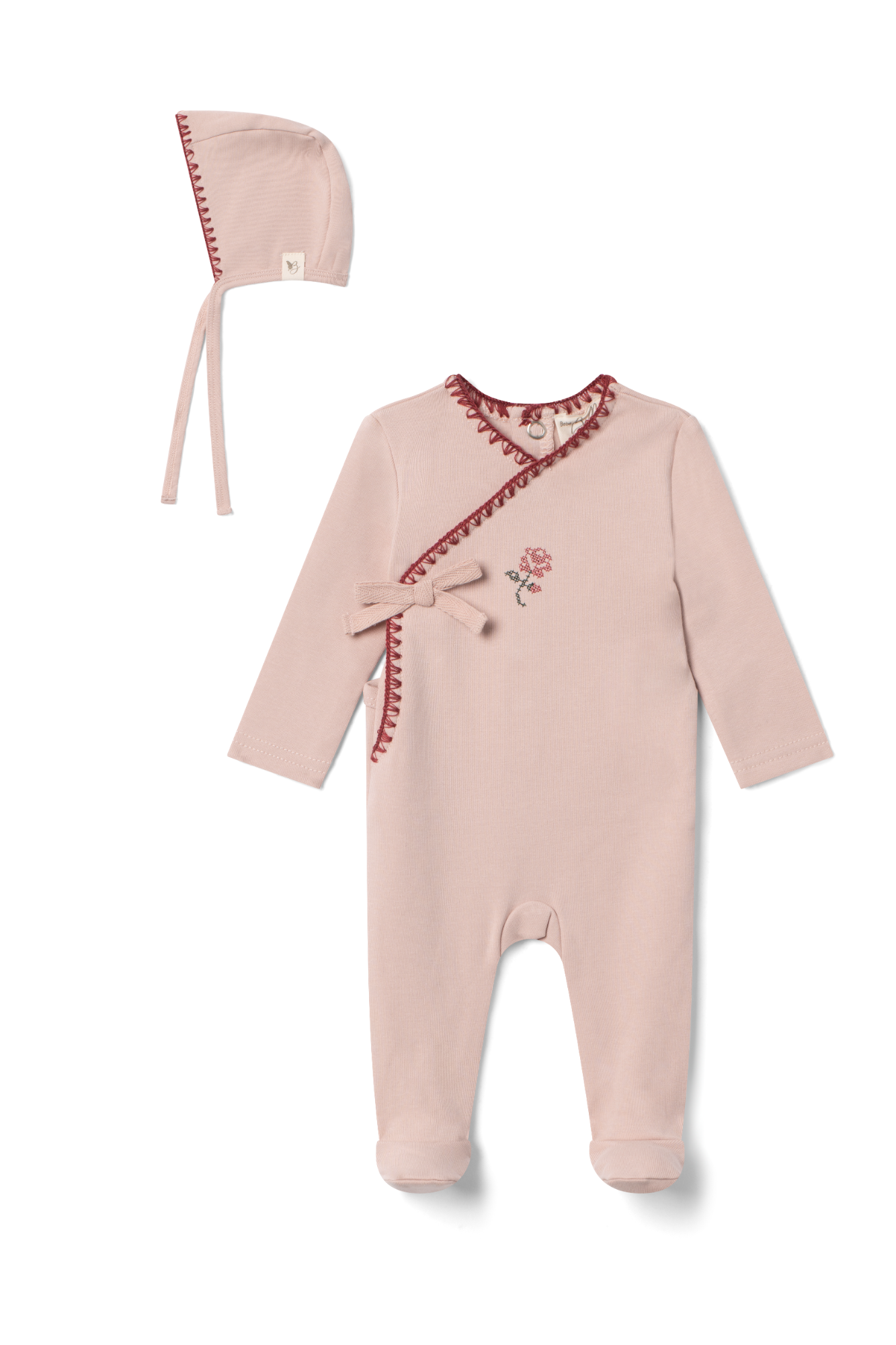 Baby Girl Flower Embroidered Onesie