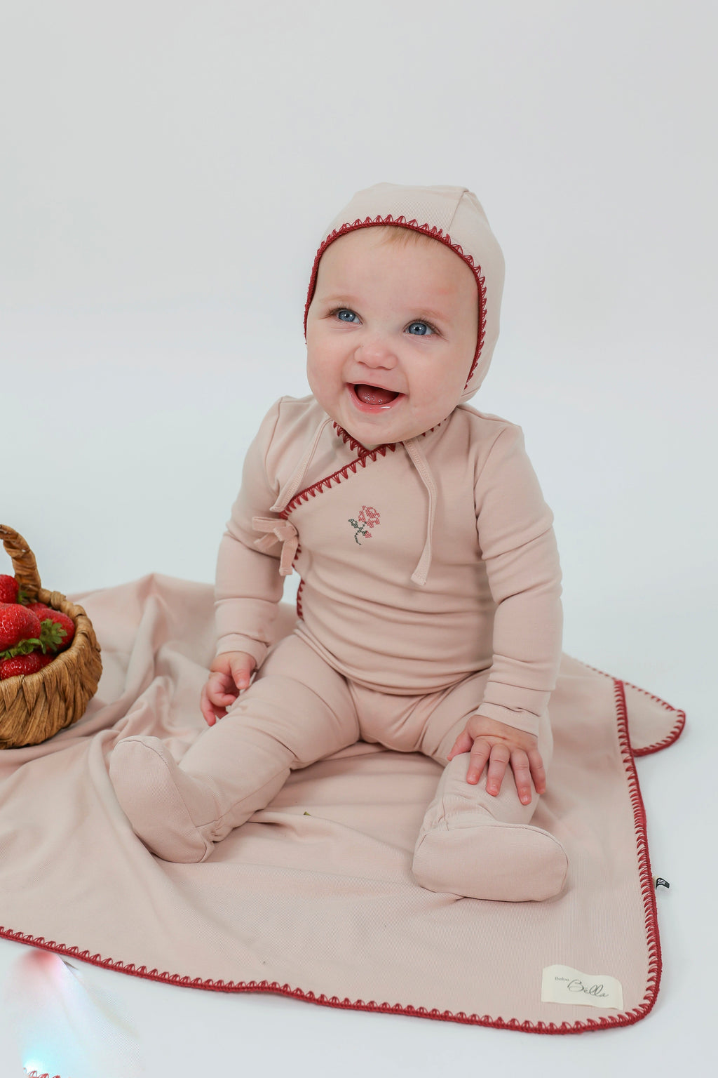Baby Girl Flower Embroidered Onesie