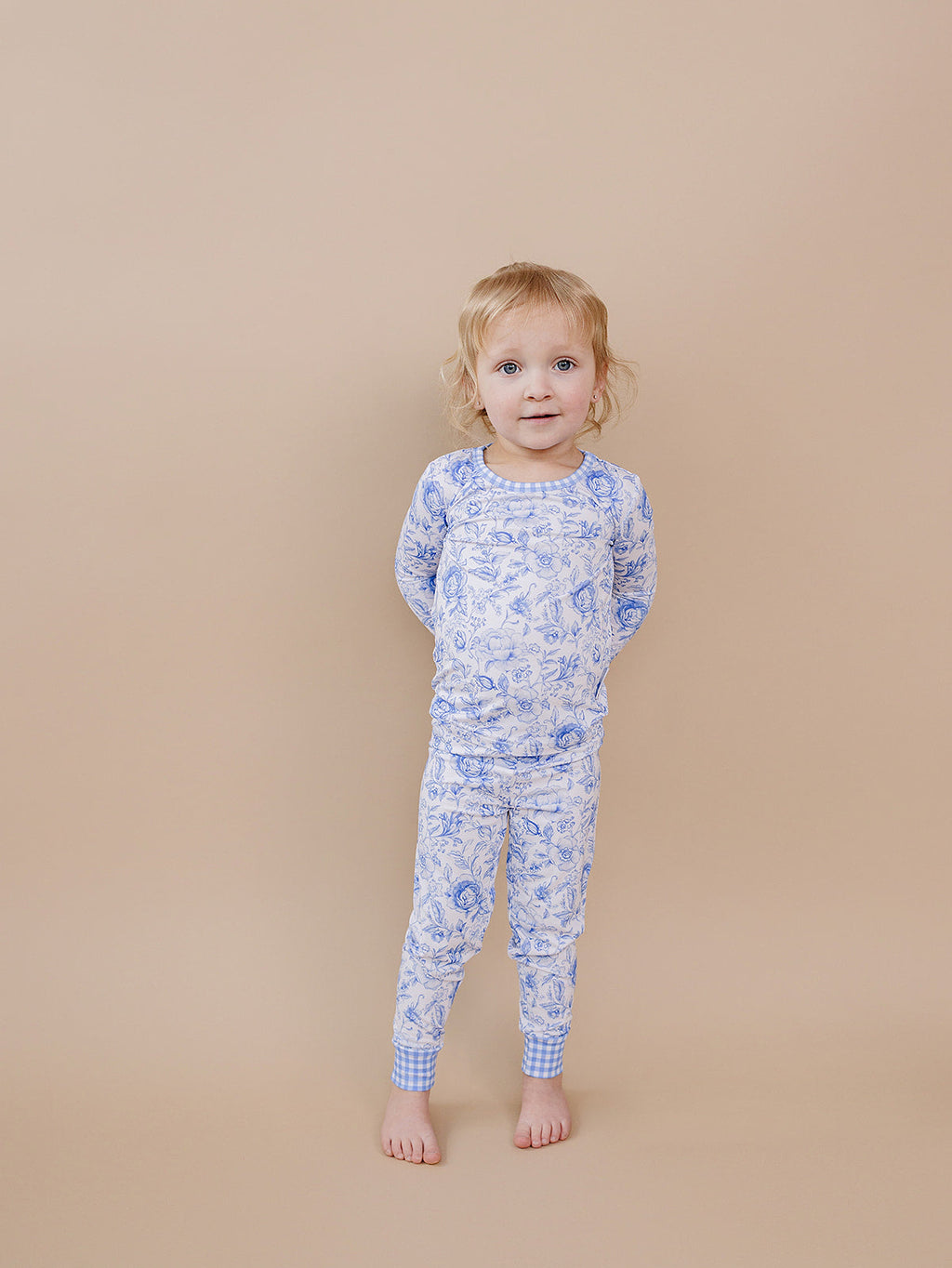 Bamboo Two Piece Set | Blue Flowers