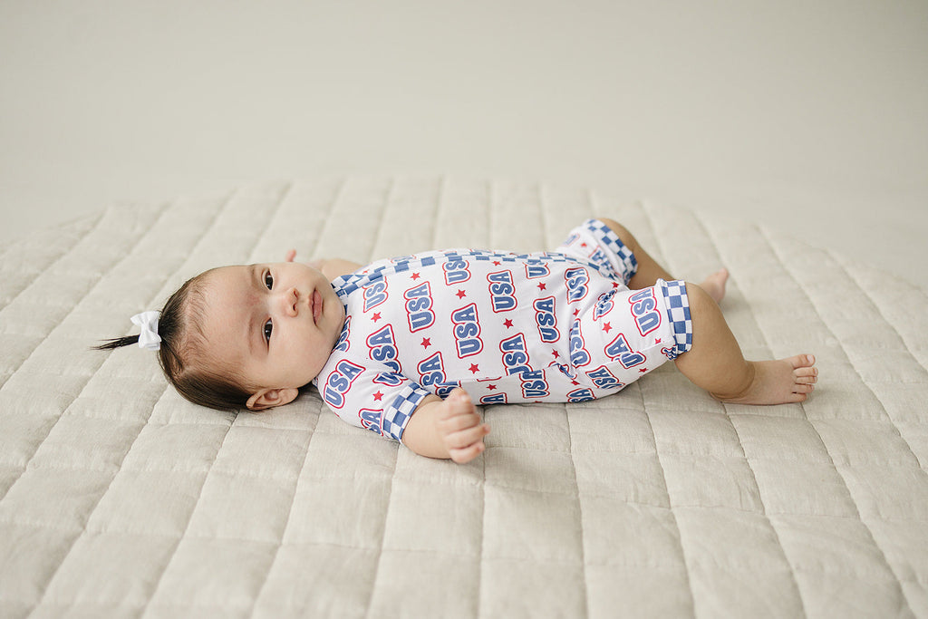 Bamboo Shorty Romper | USA
