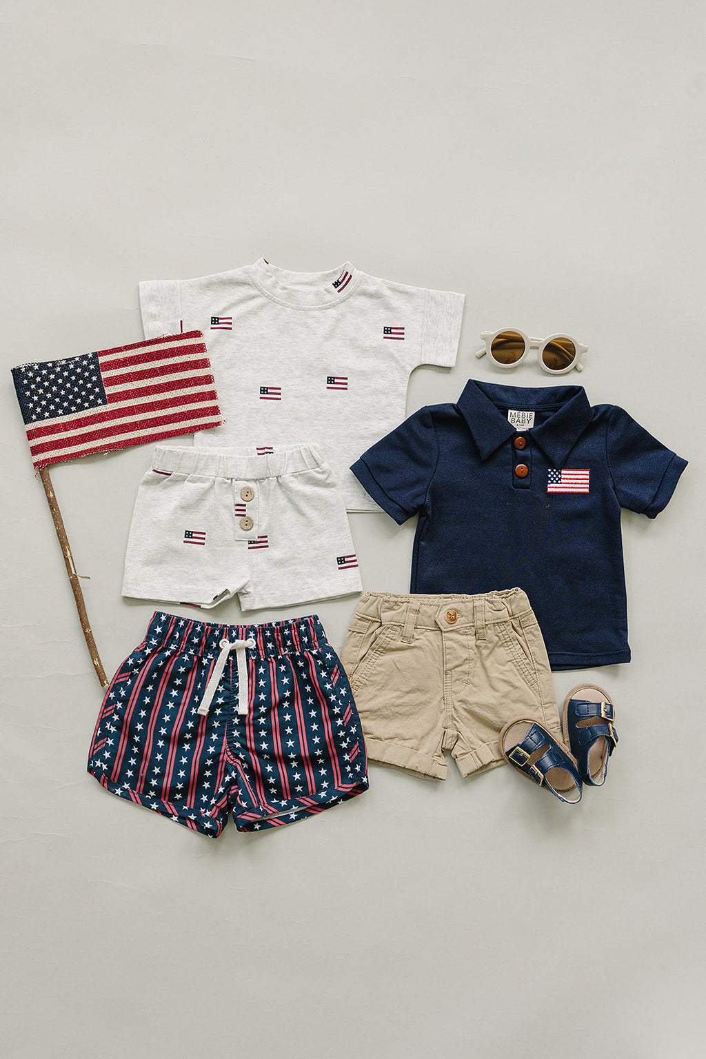 Navy Flag Polo