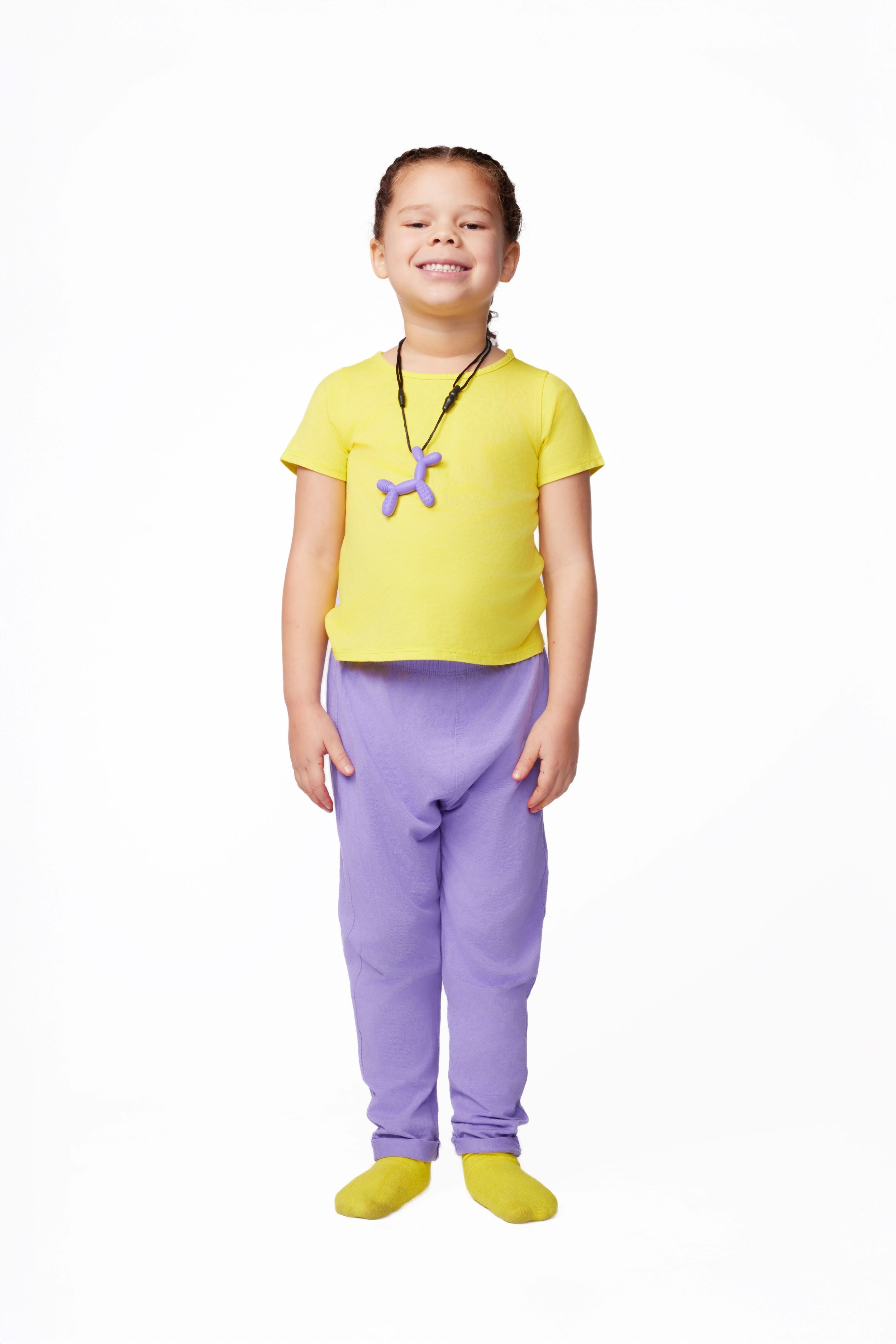The Everyday Sensory Friendly Yellow Tee w Chewy Necklace