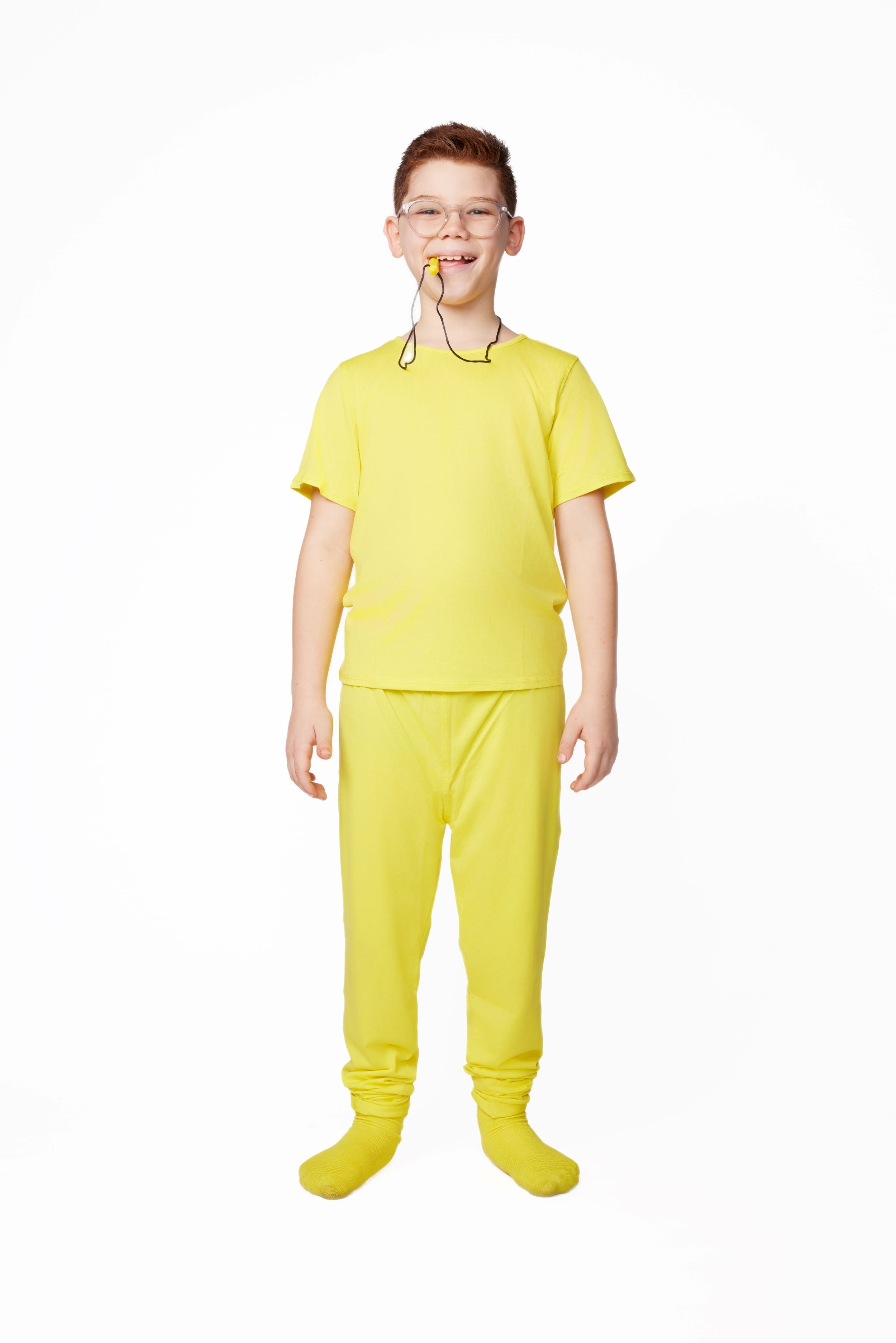 The Everyday Sensory Friendly Yellow Tee w Chewy Necklace
