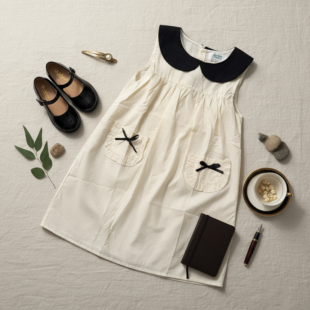 Classic Peter Pan Cotton Dress