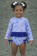 Girls Ruffle 2 Piece Swim Suit