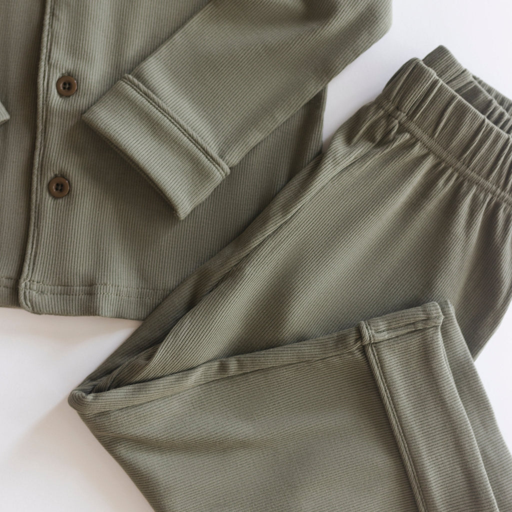 Essential Ribbed Pajama Set - More Colors Available