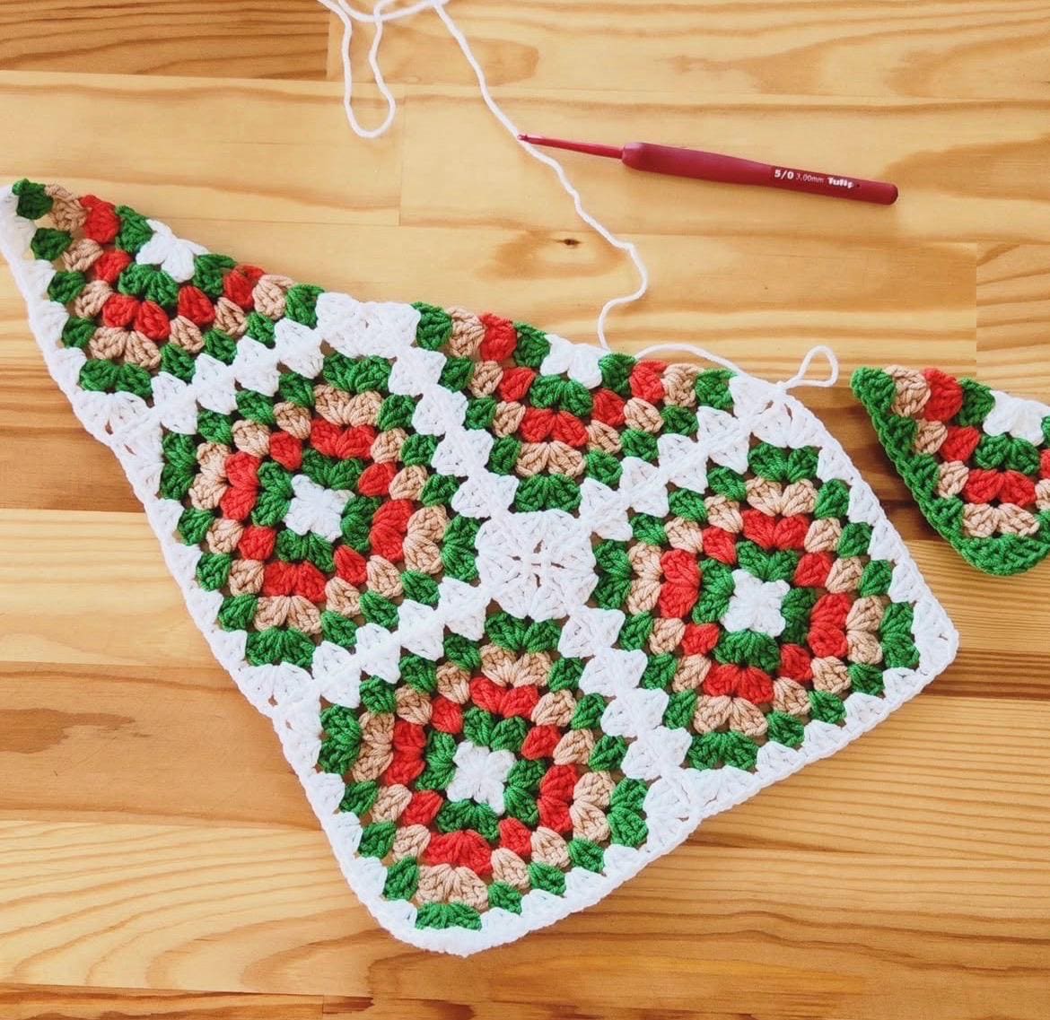 3-in-1 Crochet Granny Square Bandana