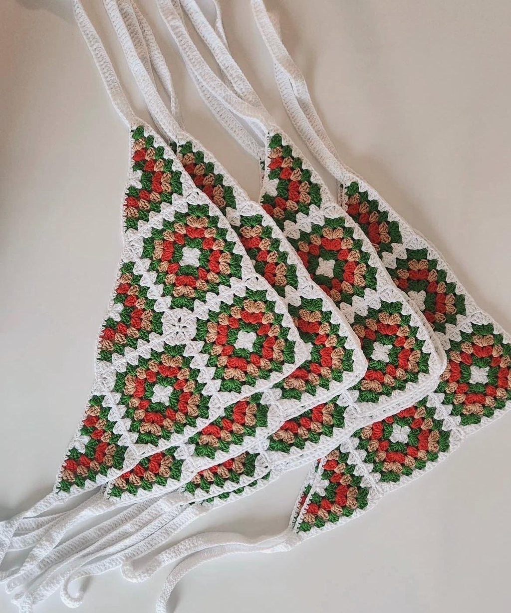 3-in-1 Crochet Granny Square Bandana