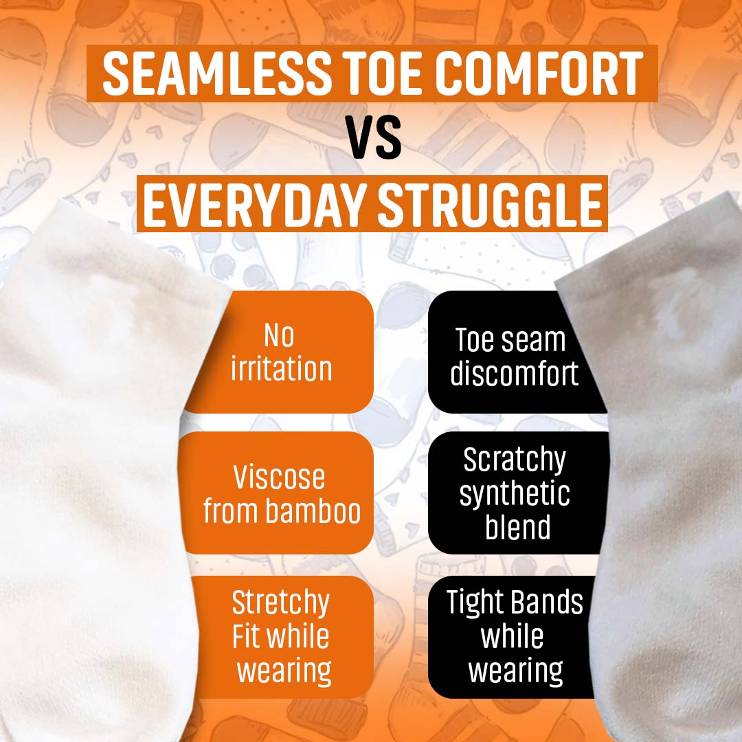 SmoothToe™ Ankle Socks – Single Pair