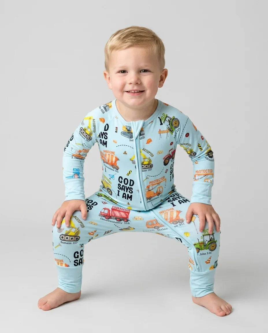 God Says I Am Boy Bamboo Convertible Zippy