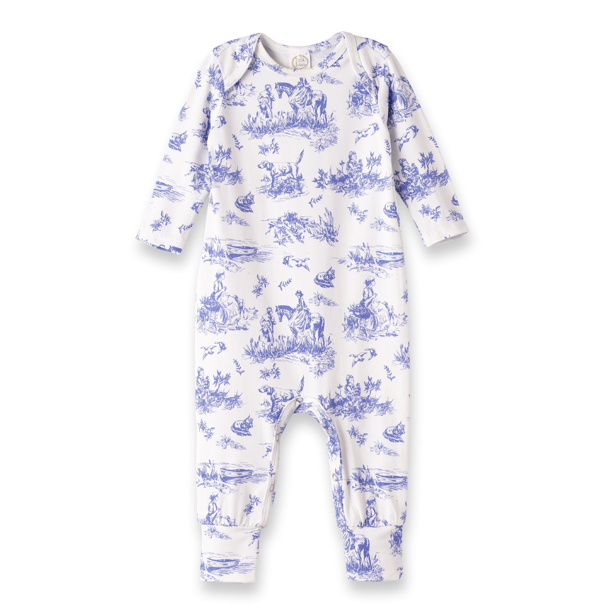 Baby Girl Toile de Jouy Bamboo Romper