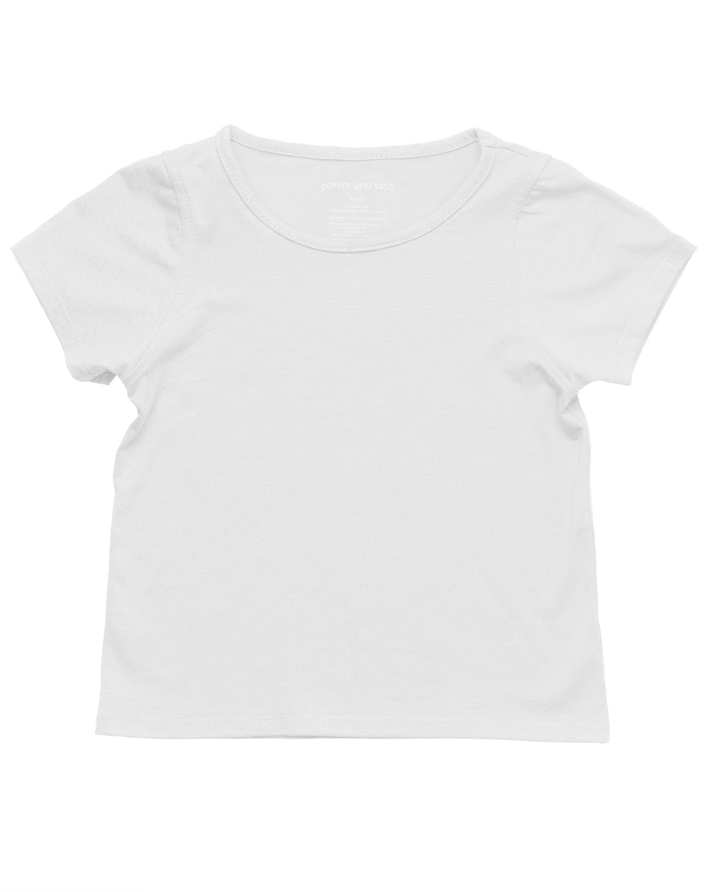 The Everyday Sensory Friendly White Tee w Chewy necklace